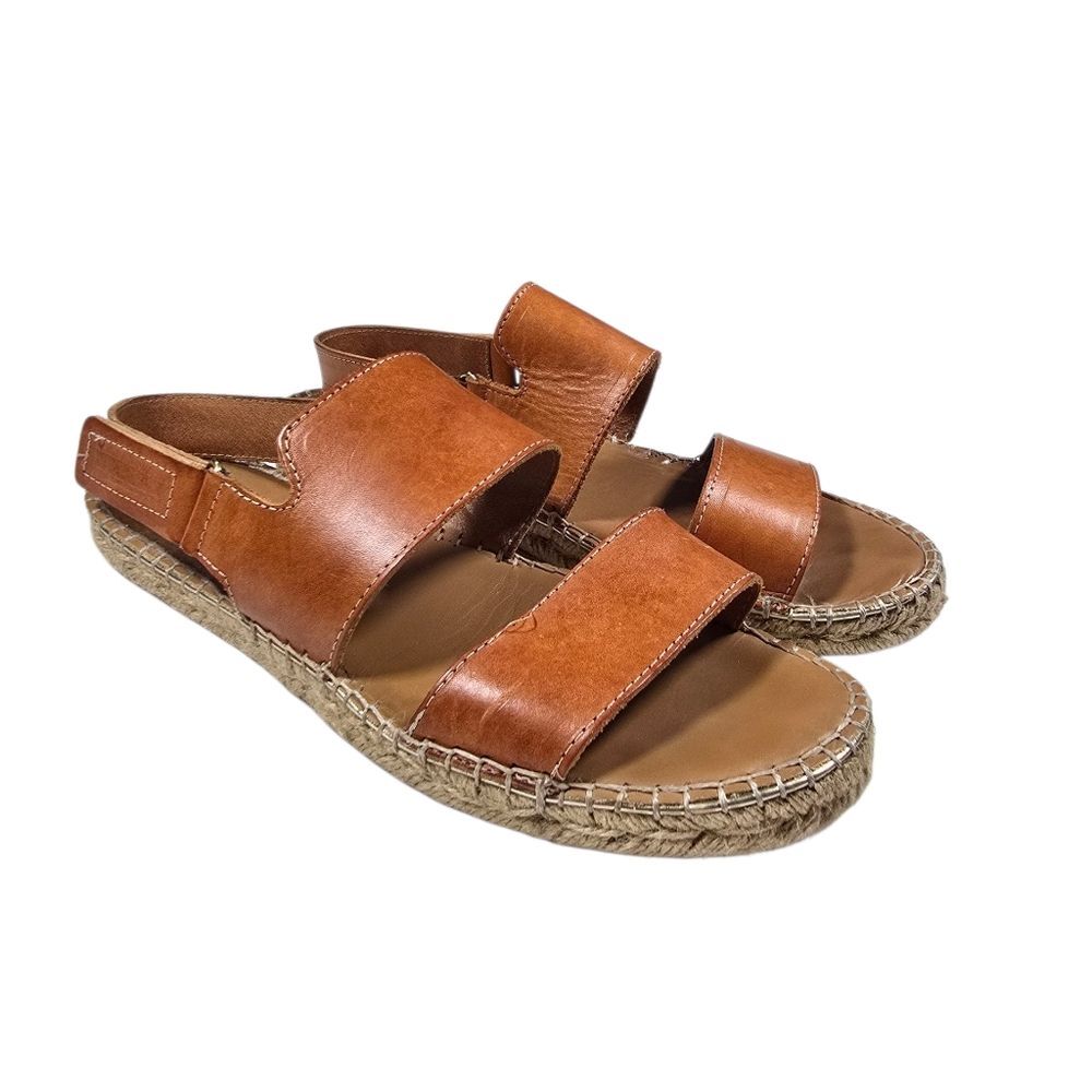 Maypol Anthropologie Leather Strappy Espadrille Sandals Handmade Spain sz 40